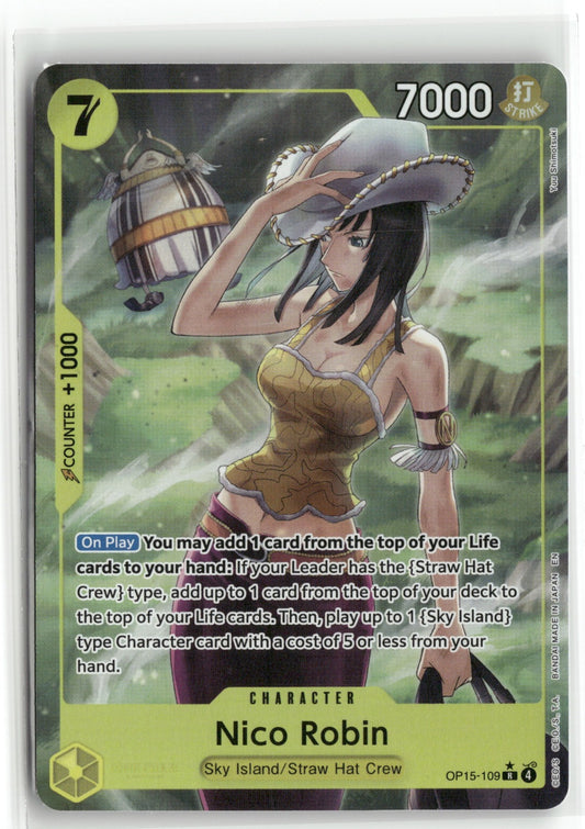 Nico Robin (Alternate Art) R Adventure on Kami's Island OP15-109 NM