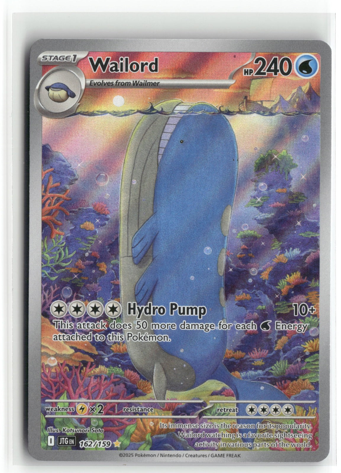 Pokemon SV09: Journey Together Wailord 162/159 Holo