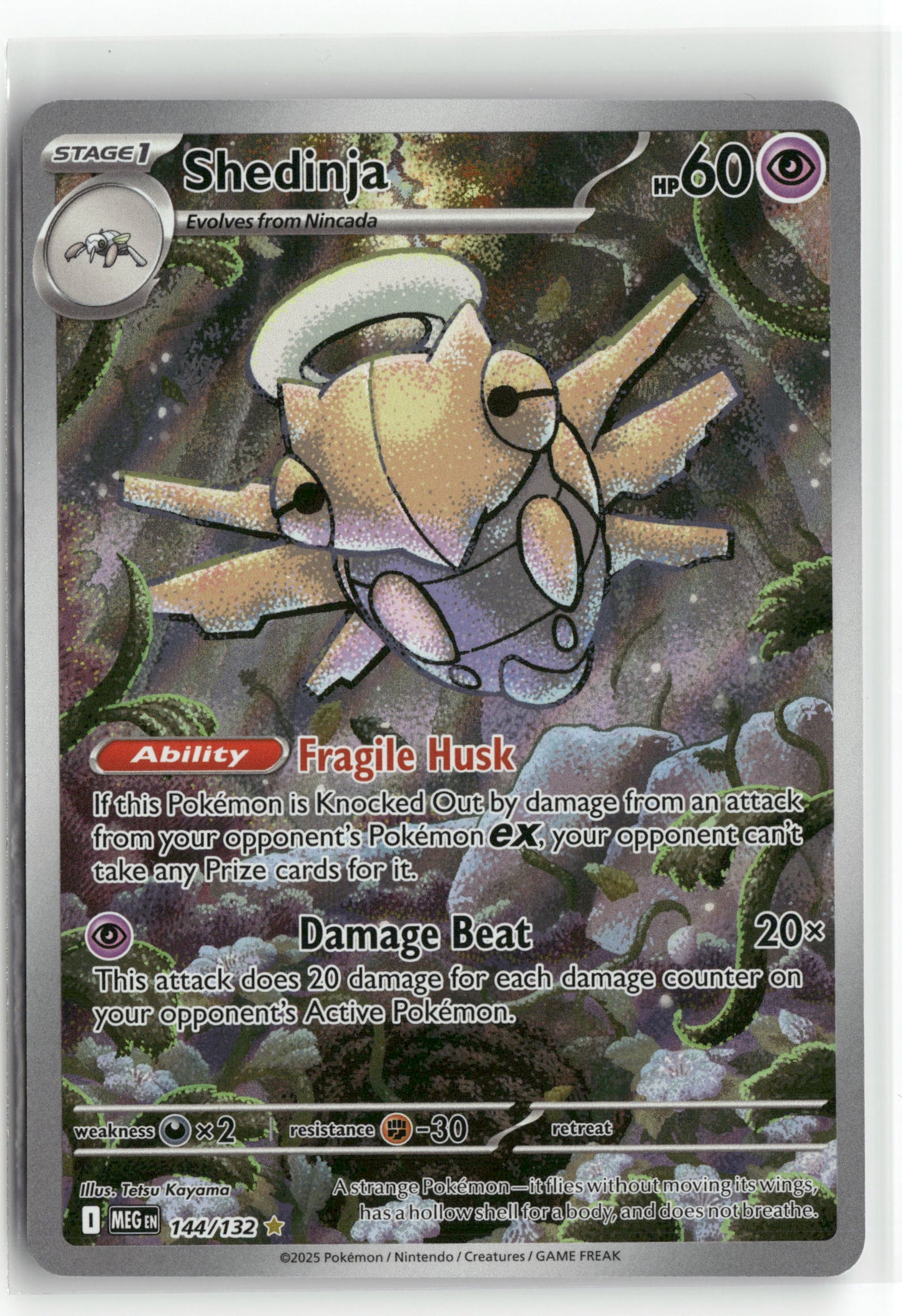 Pokemon Shedinja 144/132 Illustration Rare 2025 ME01: Mega Evolution