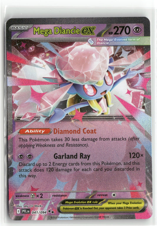 Pokemon Mega Diancie ex 041/094 Double Rare 2025 ME02: Phantasmal Flames