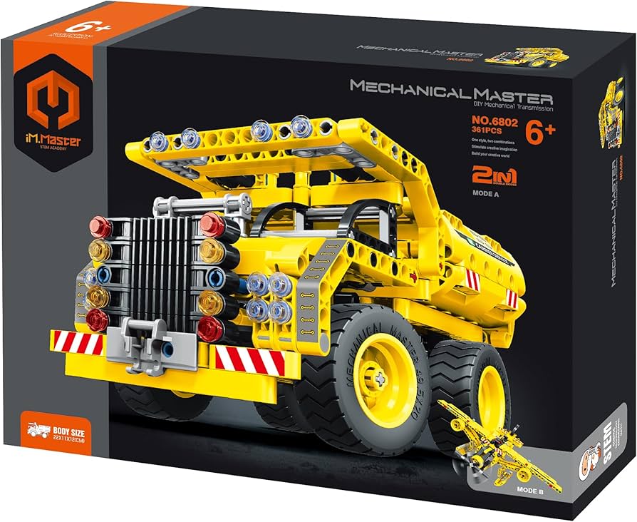 iM.Master Dump Truck 2 in 1 (Dump truck 2 in 1 361 pieces Knob allows for action)