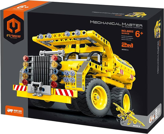 iM.Master Dump Truck 2 in 1 (Dump truck 2 in 1 361 pieces Knob allows for action)