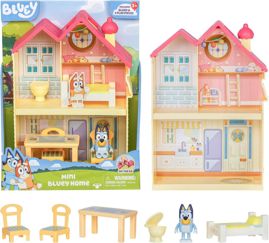 Bluey Mini Home Playset Compact House Playset with Carry Handle