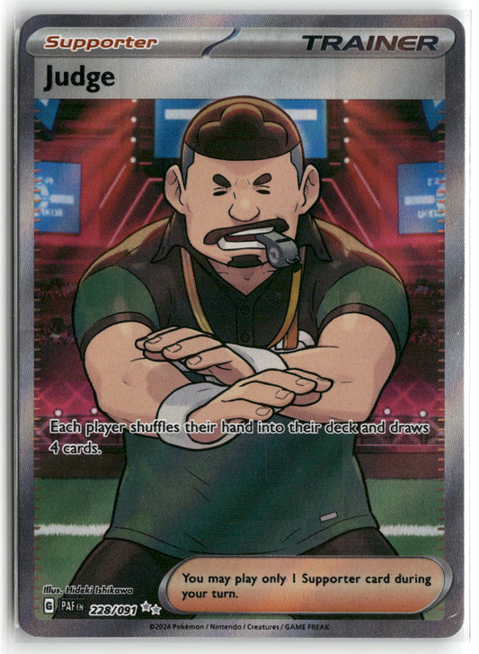 Pokemon Judge 228/091 Ultra Rare 2024 SV: Paldean Fates
