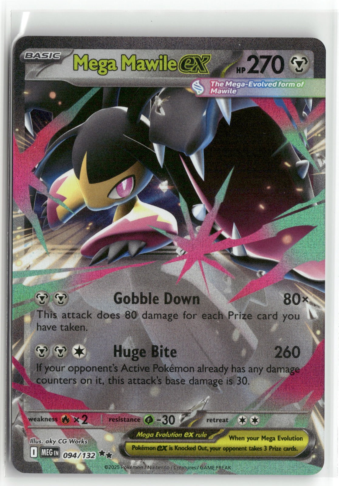 Pokemon Mega Mawile ex 094/132 Double Rare 2025 ME01: Mega Evolution