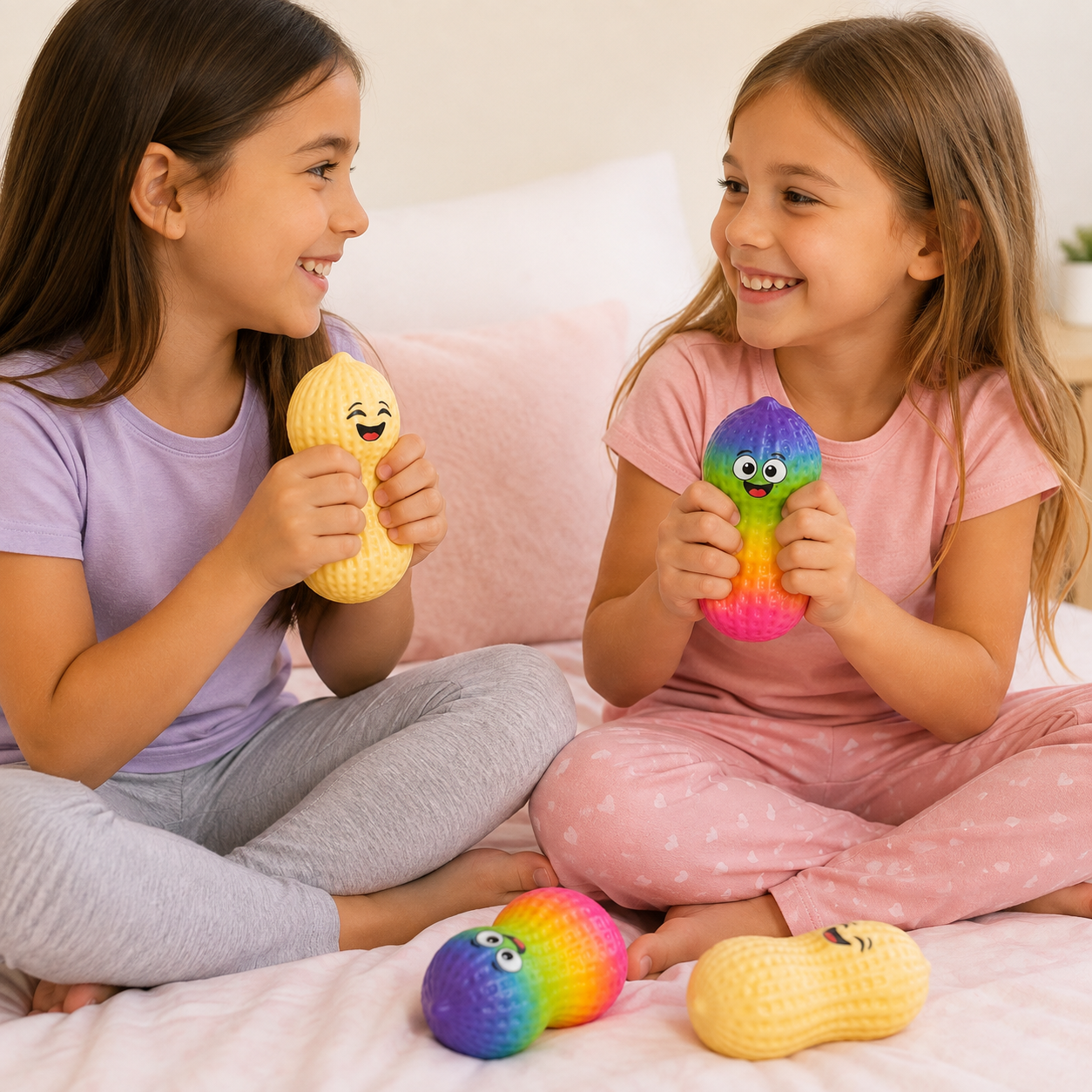 Peanut Slow-Rise Squishy - Assorted Colors - 12-Piece Displa