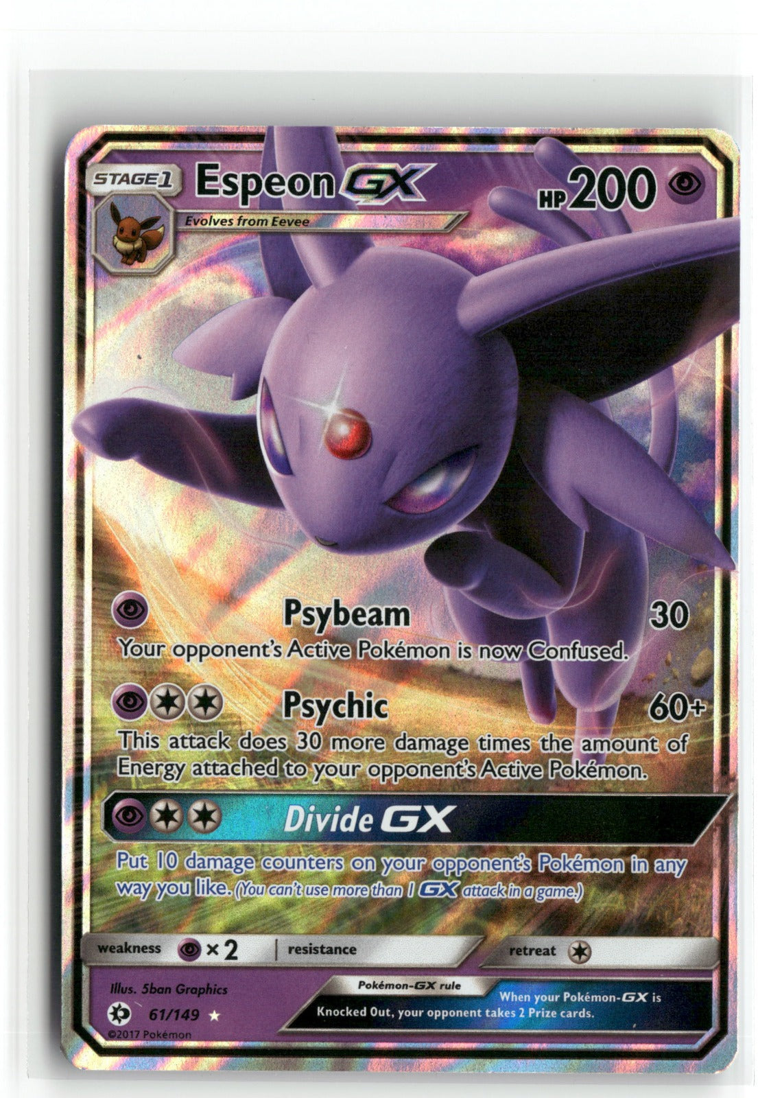 Pokemon Espeon GX 61/149 Ultra Rare 2017 SM Base Set