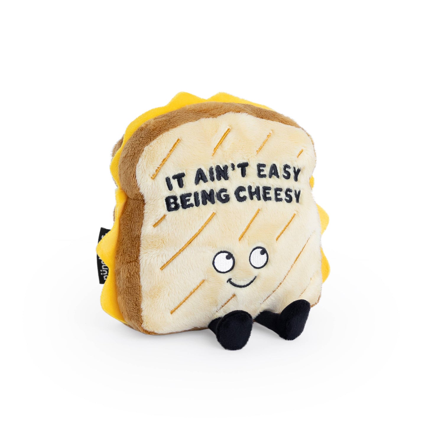 "It Aint Easy Being Cheesy" Plush Grilled Cheese Toy Funny