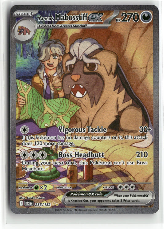 Pokemon Arven's Mabosstiff ex 235/182 SIR 2025 SV10: Destined Rivals