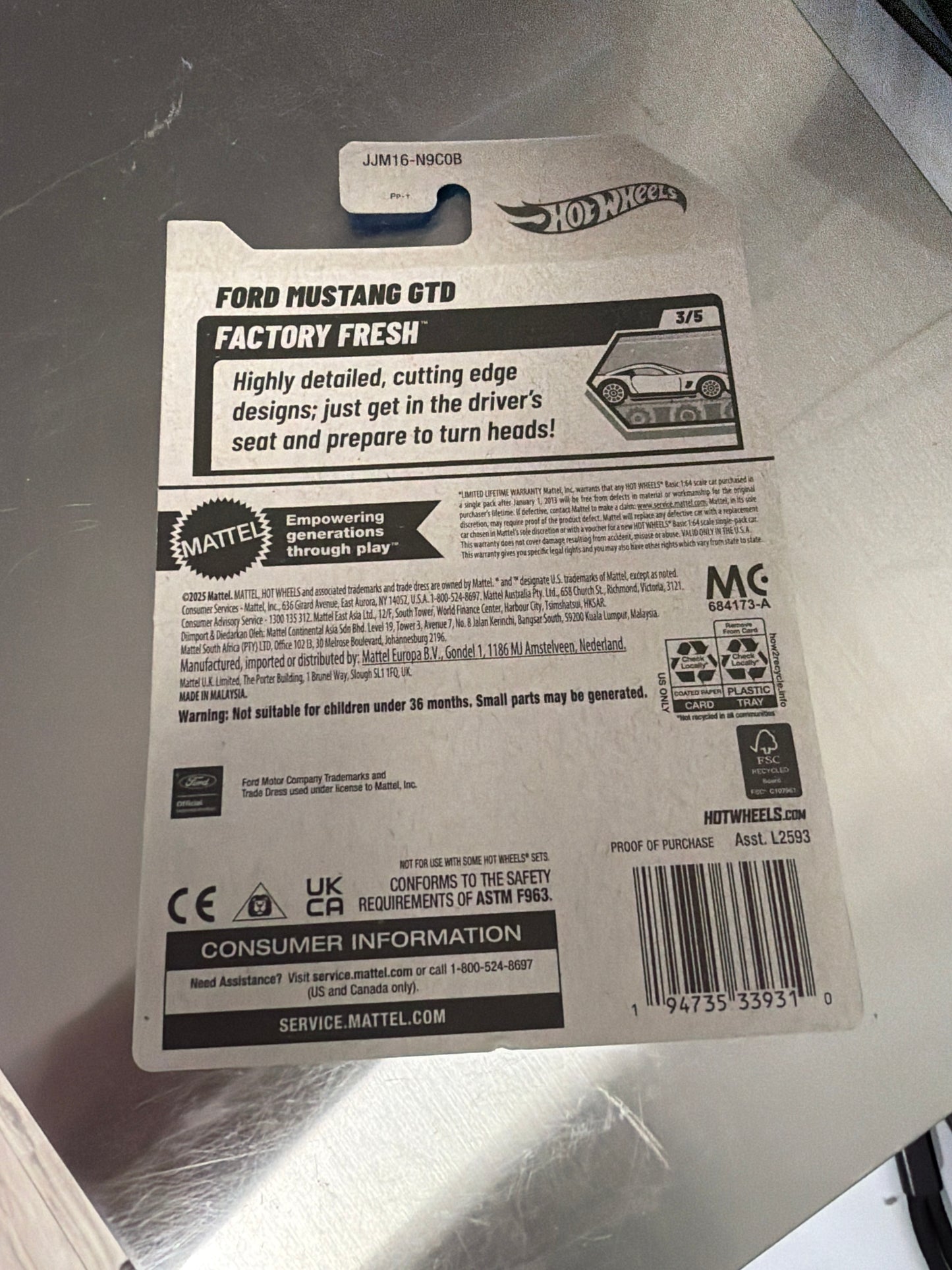 Hot Wheels Ford Mustang GTD Super Treasure Hunt