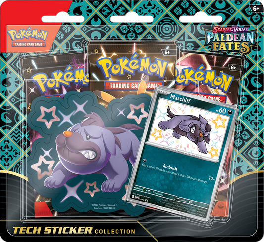 Pokemon TCG: Paldean Fates Tech Sticker Collection - Shiny Maschiff