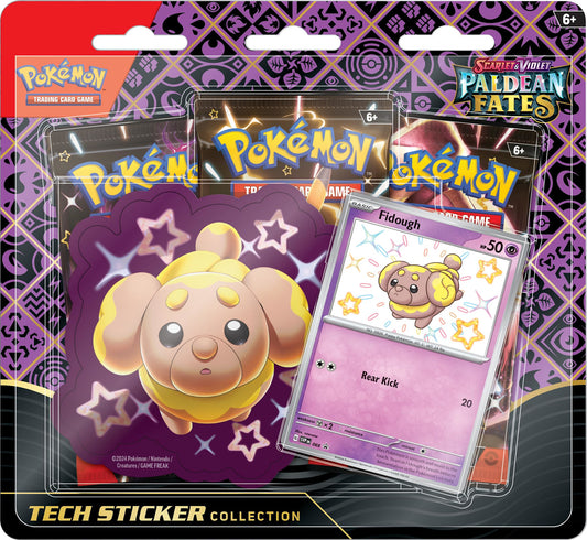 Pokemon TCG: Paldean Fates Tech Sticker Collection - Shiny Fidough