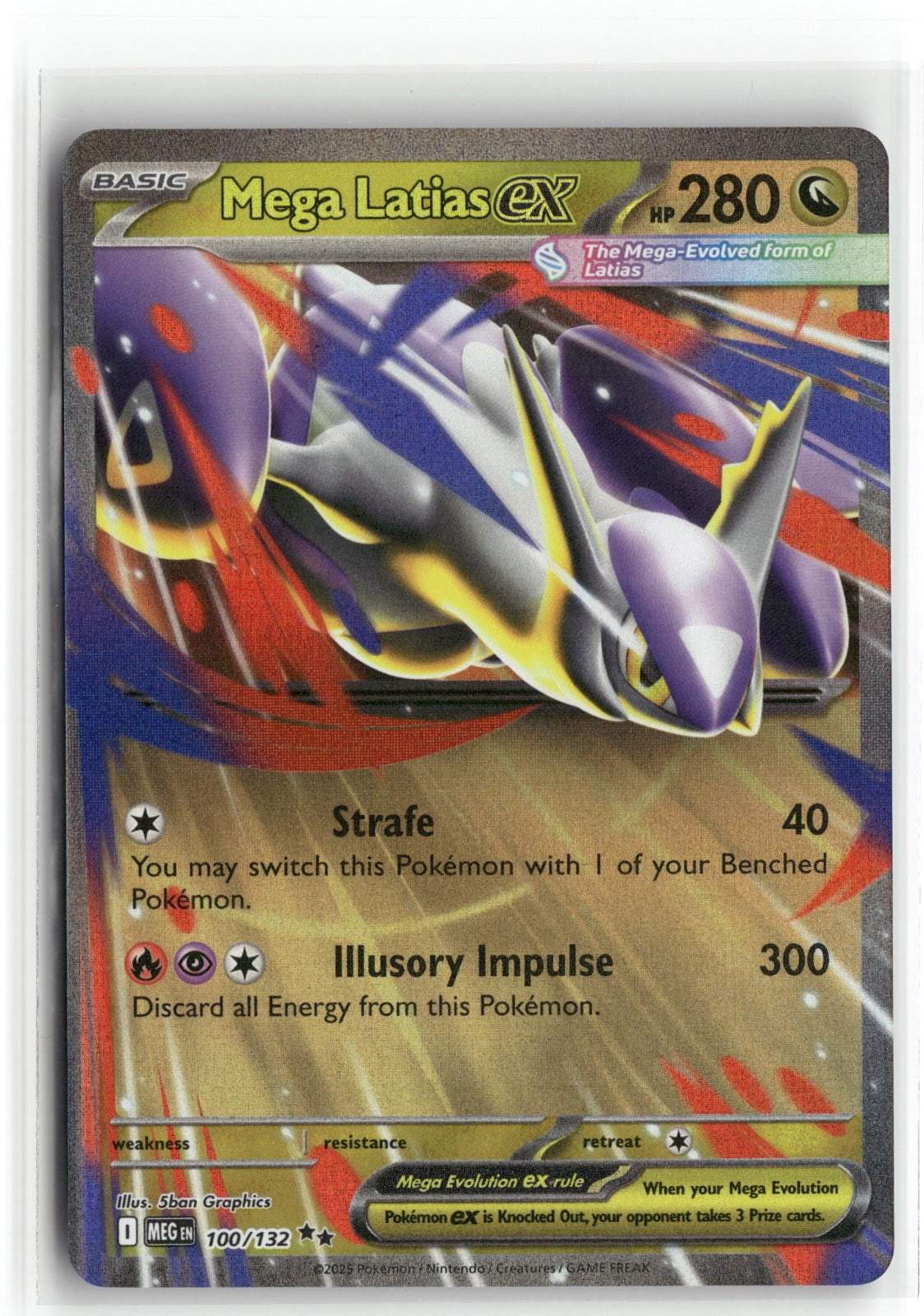 Pokemon Mega Latias ex 100/132 Double Rare 2025 ME01: Mega Evolution