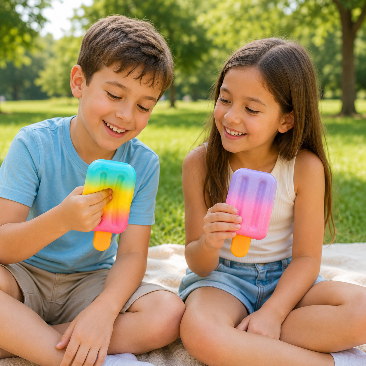Rainbow Popsicle Slow-Rise Squishy -Sensory Fidget Toy