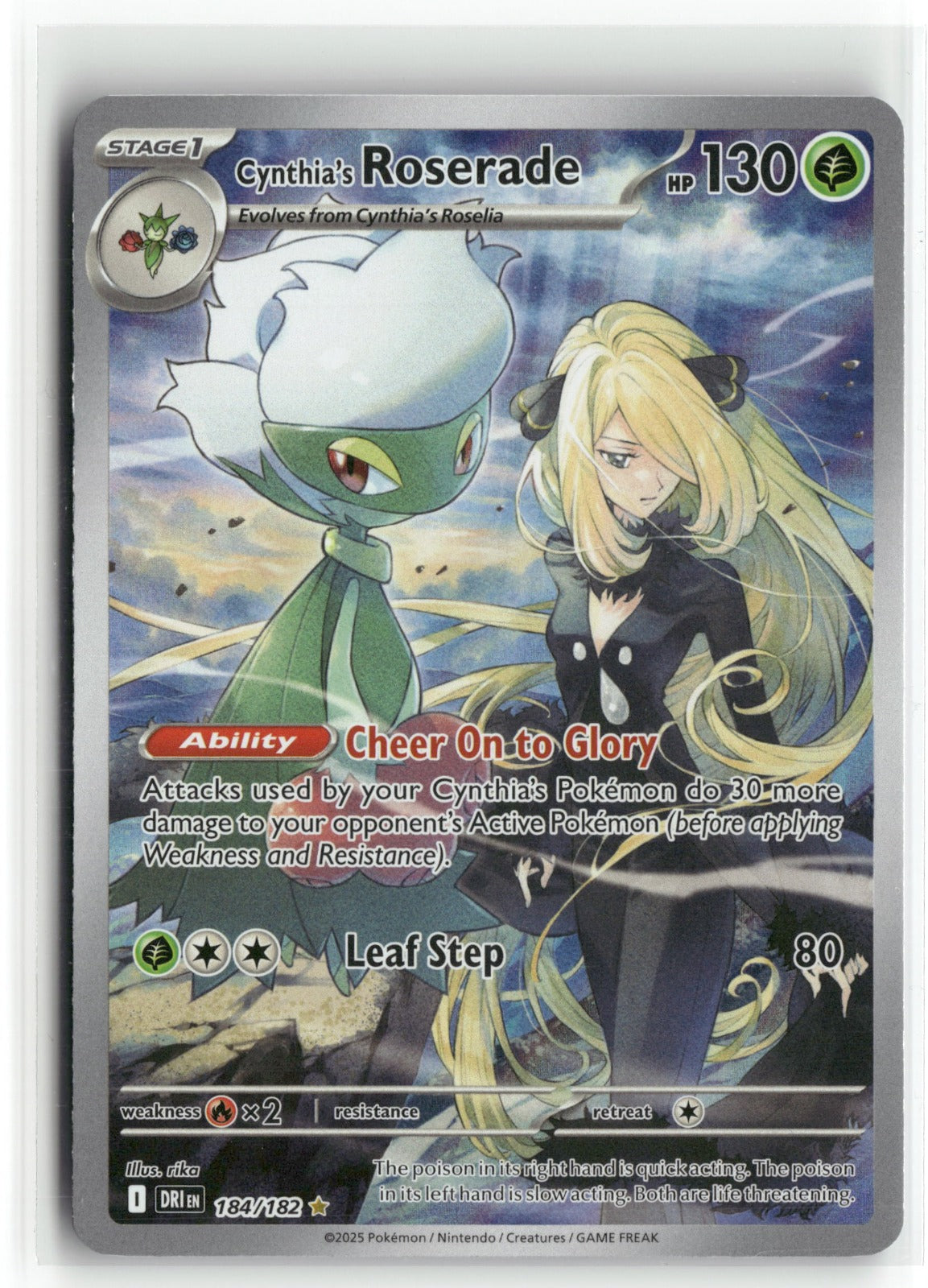 Pokemon SV10: Destined Rivals Cynthia's Roserade 184/182 Holo