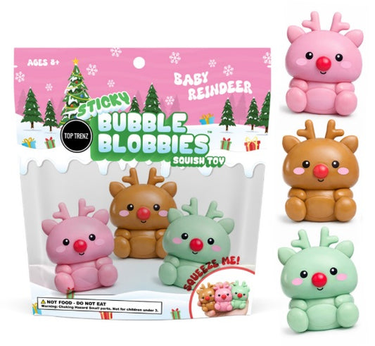 Sticky Bubble Blobbies - Colorful Baby Reindeer
