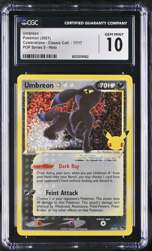 2021 Pokemon Celebrations Umbreon 17/17 CGC 10