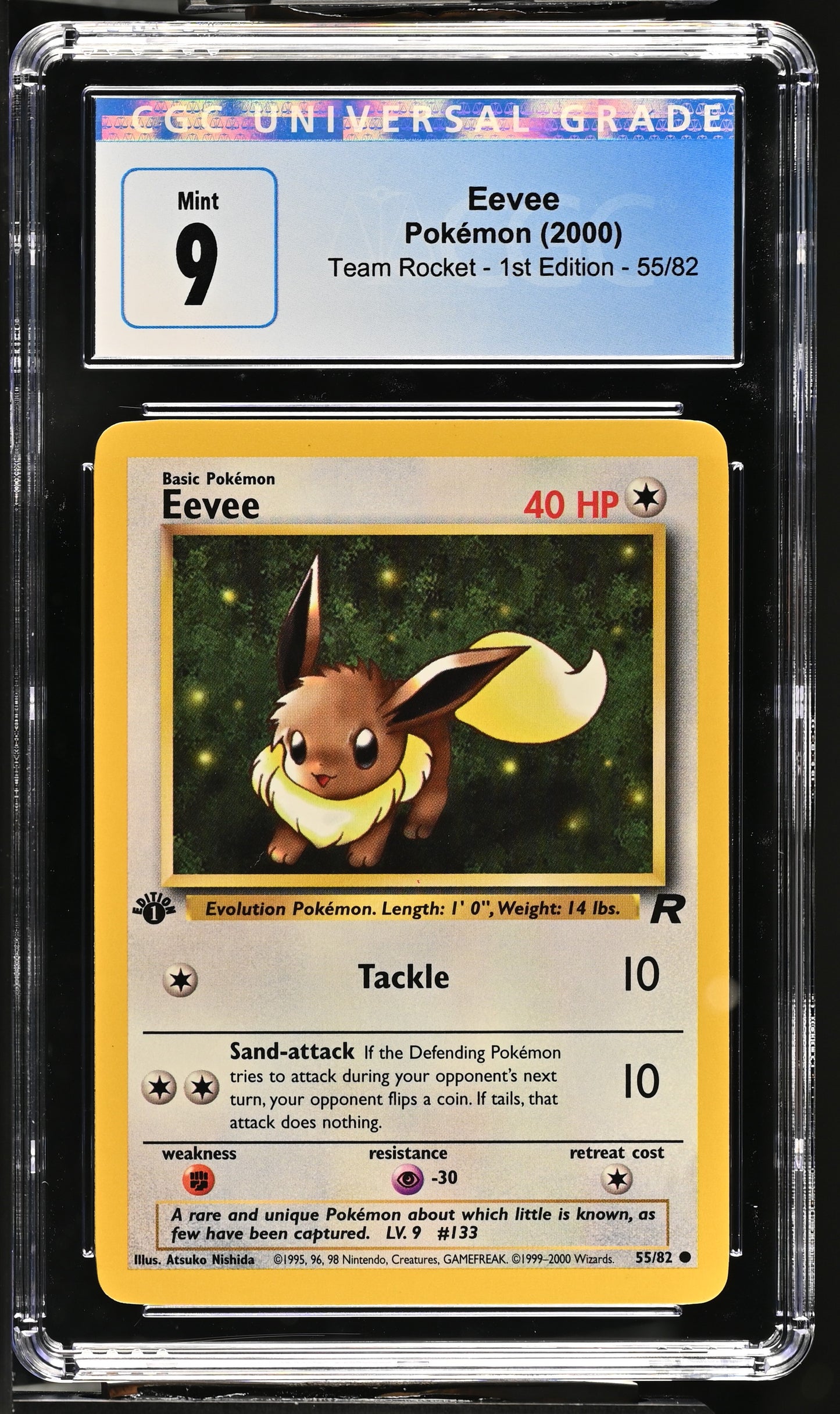 CGC 9 Eevee #55/82 (2000 Team Rocket 1st Edition)