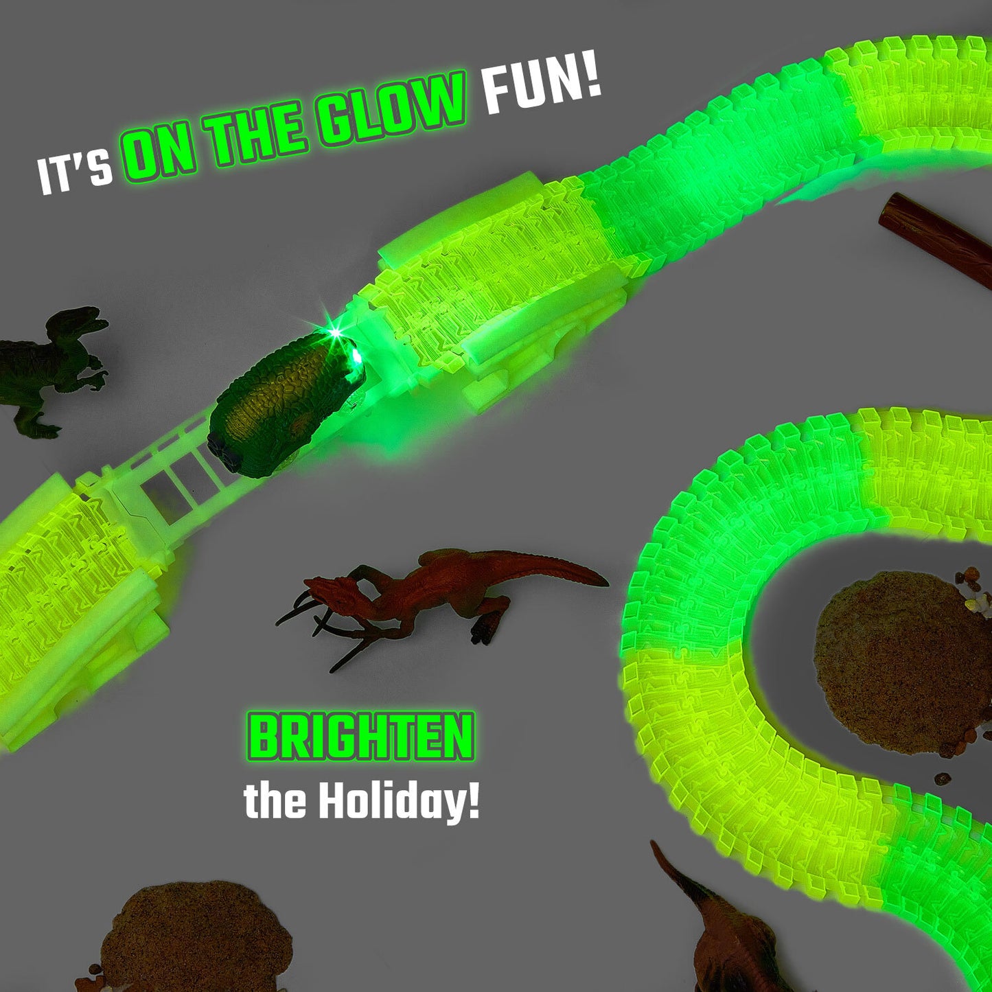 Dino's Escape Glow in the Dark Race Set
