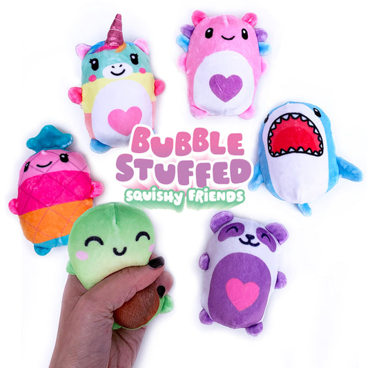 Top Trenz: Bubble Stuffed Squishy Friends - Plush Wrapped Fidget Balls