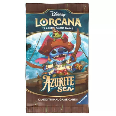 Disney Lorcana TCG: Azurite Sea Booster Pack (12 Cards)
