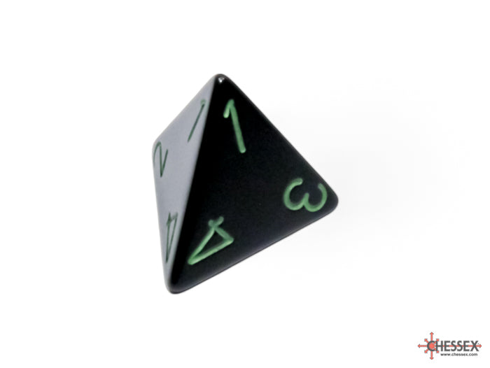 Chessex Polyhedral 7-Die Set-Opaque Black/Green CHX25458