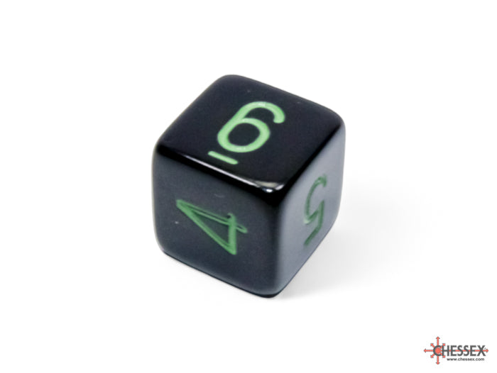 Chessex Polyhedral 7-Die Set-Opaque Black/Green CHX25458