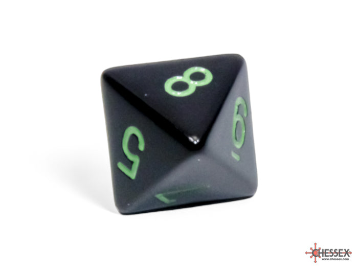 Chessex Polyhedral 7-Die Set-Opaque Black/Green CHX25458