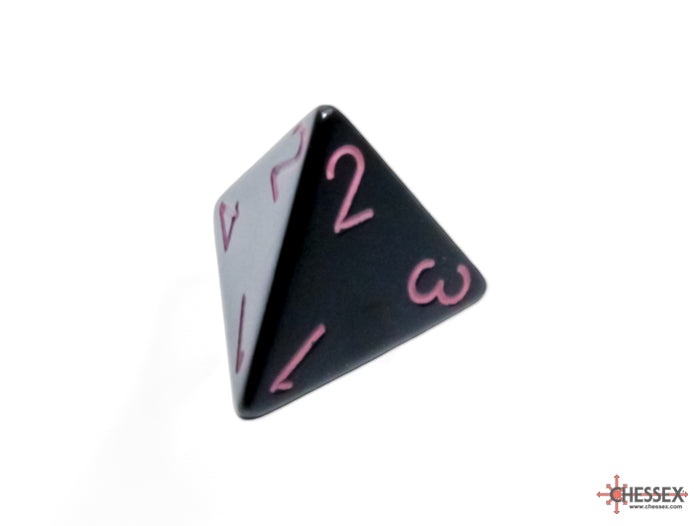 Chessex Polyhedral 7-Die Set-Opaque Black/Pink CHX25448