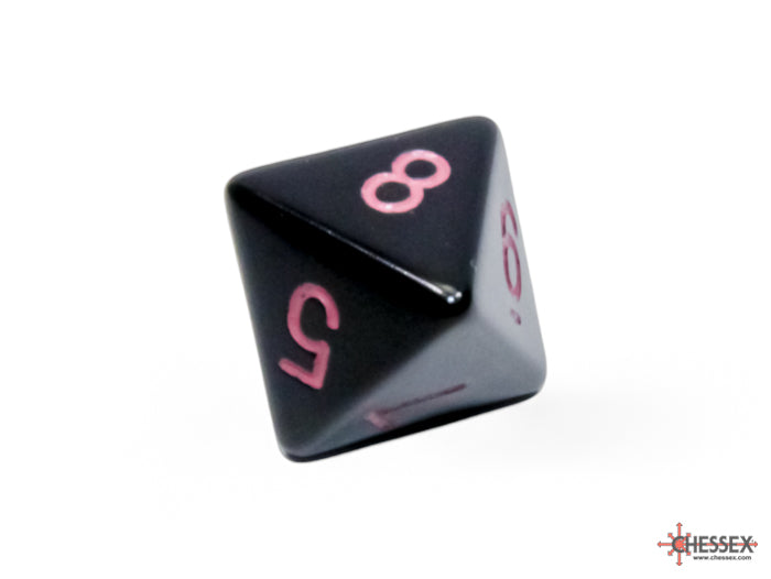 Chessex Polyhedral 7-Die Set-Opaque Black/Pink CHX25448