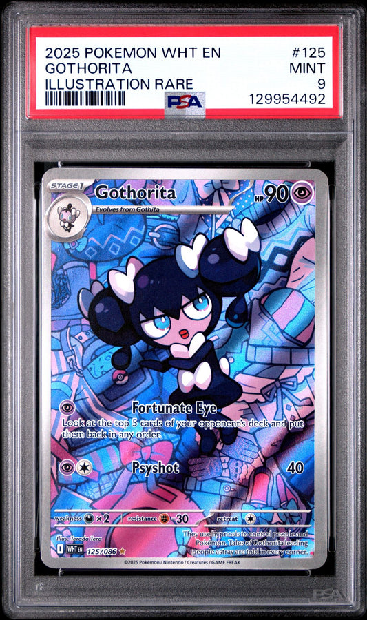 2025 Pokemon White Flare 125 Gothorita Ir PSA 9