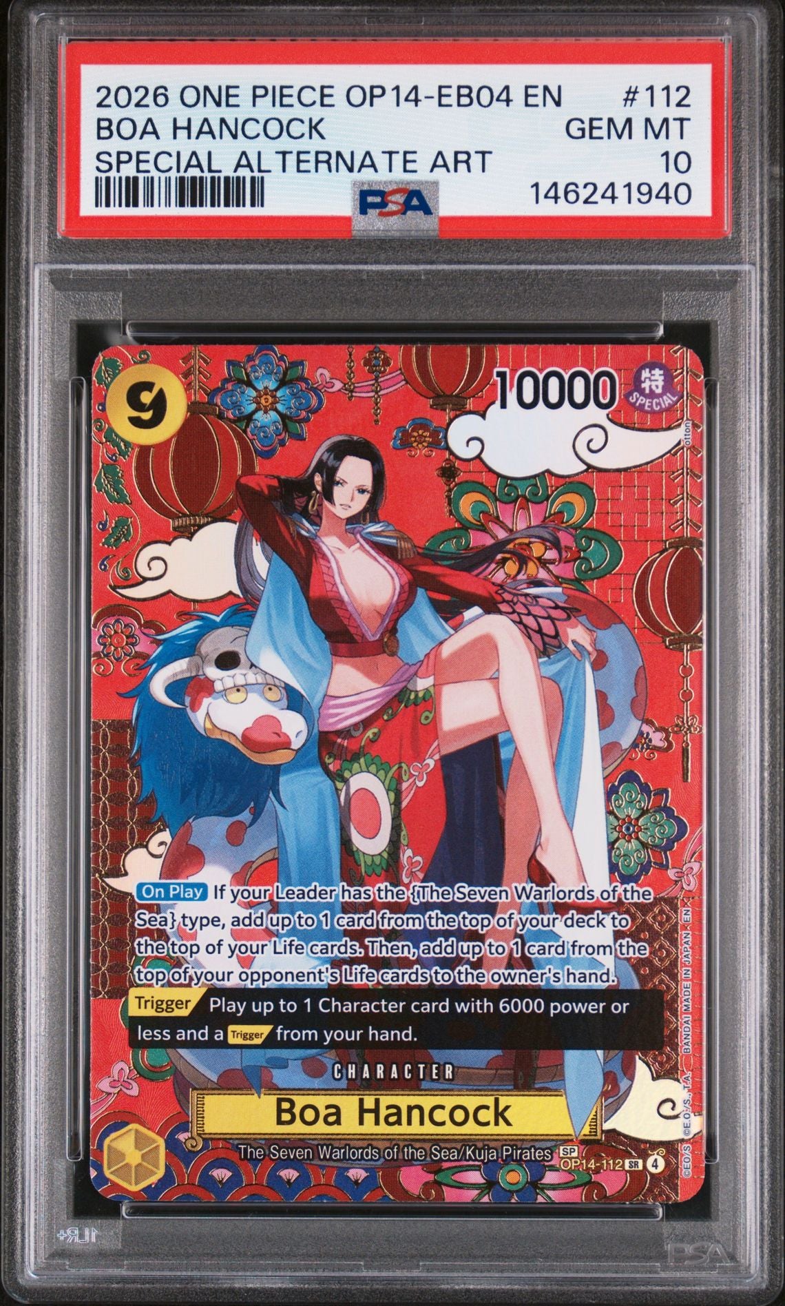 One Piece OP14 EB04 Boa Hancock 112 Special Alt PSA 10