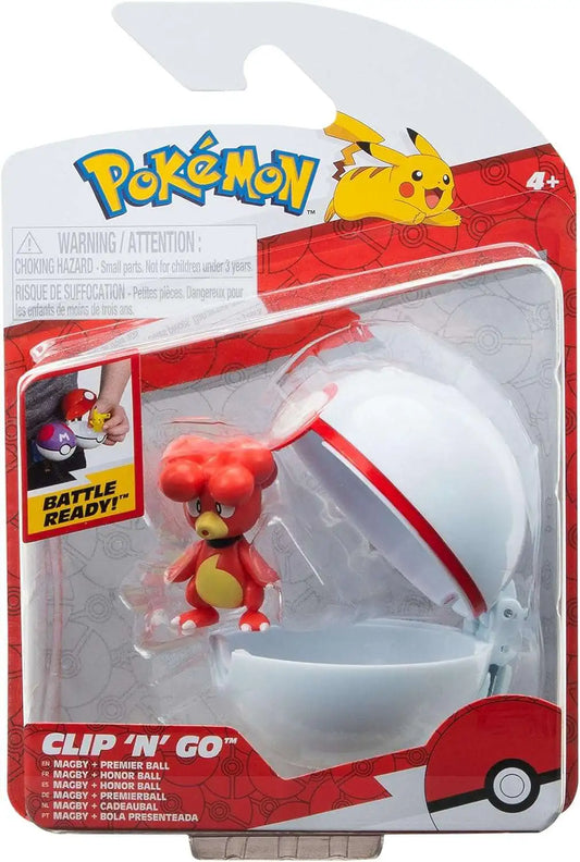 Pokemon Clip 'N' Go - Magby + Premier Ball