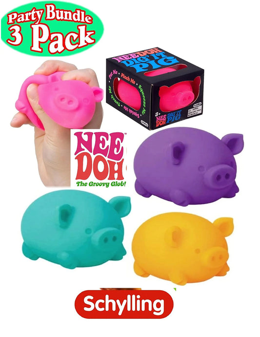 Schylling Nee Doh Dig' It Pig 3-Pack
