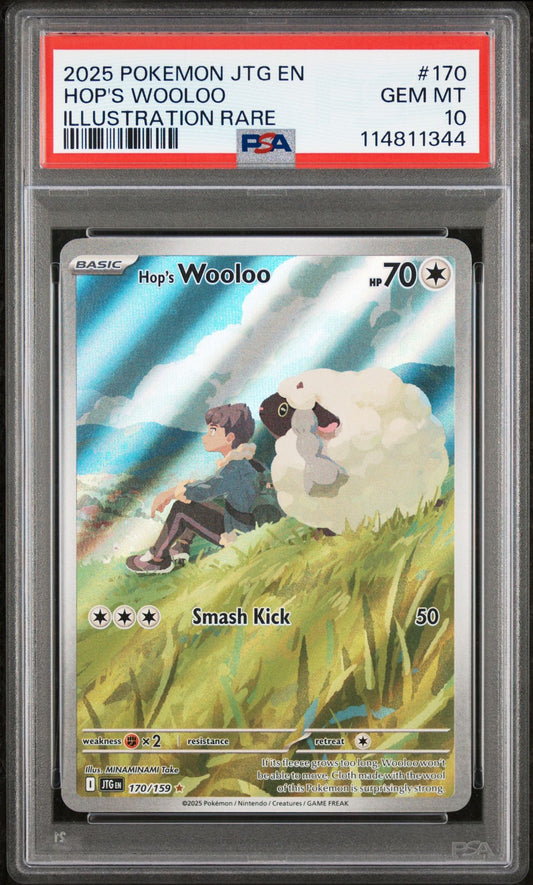 2025 Pokemon JTG EN Hop's Wooloo IR PSA 10