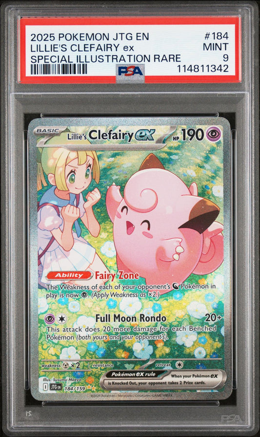 2025 Pokemon JTG EN Lillie's Clefairy ex SIR PSA 9