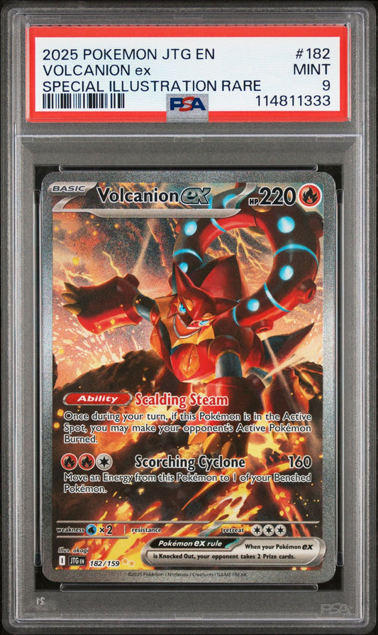 2025 Pokemon JTG EN Volcanion ex SIR PSA 9
