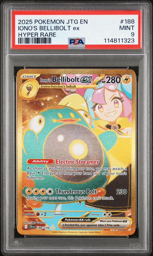 2025 Pokemon JTG EN Iono's Bellibolt ex HR PSA 9