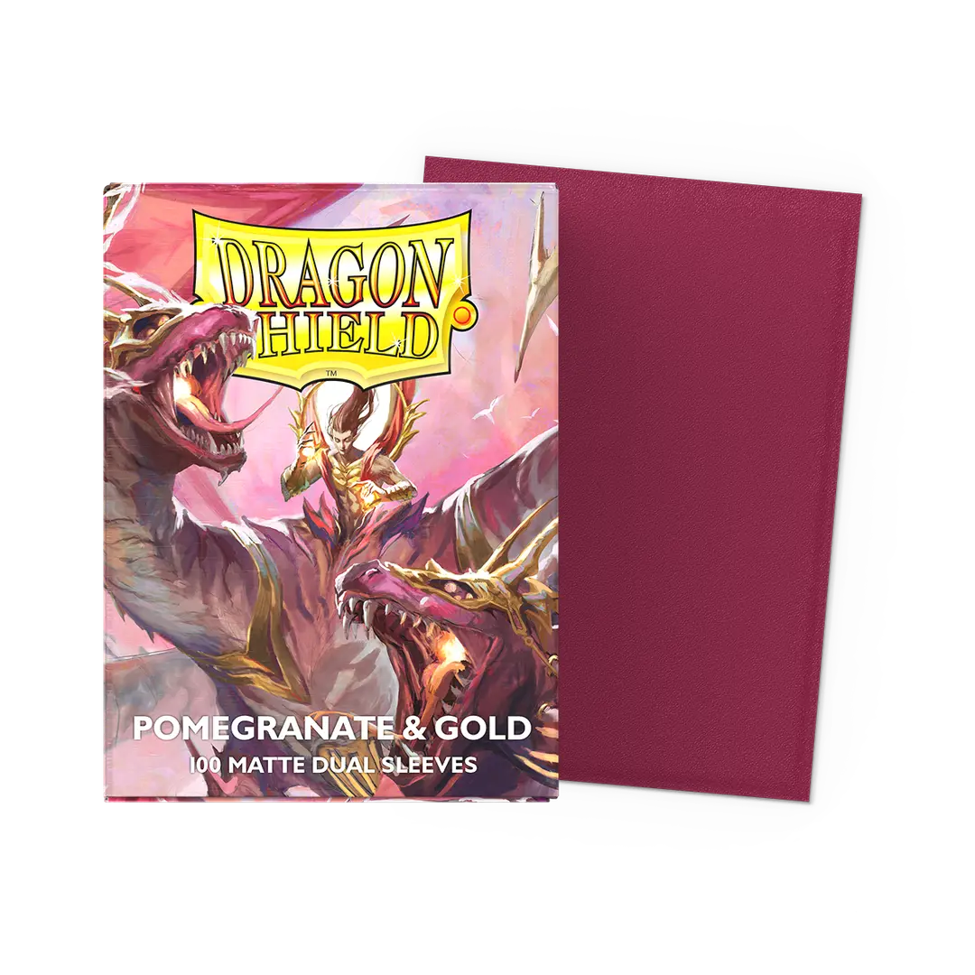 Dragon Shield Sleeves: Standard Matte Dual Art 25th Anniversary Special Edition - Red & Gold 100CT