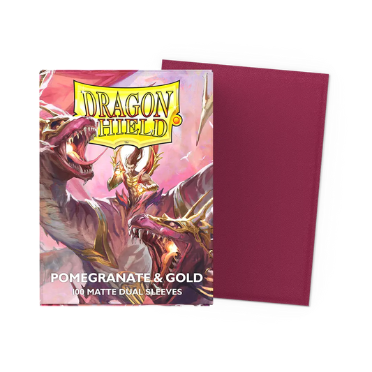 Dragon Shield Sleeves: Standard Matte Dual Art 25th Anniversary Special Edition - Red & Gold 100CT