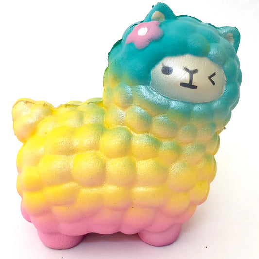 BC Mini Rainbow Llama Squishy-6"
