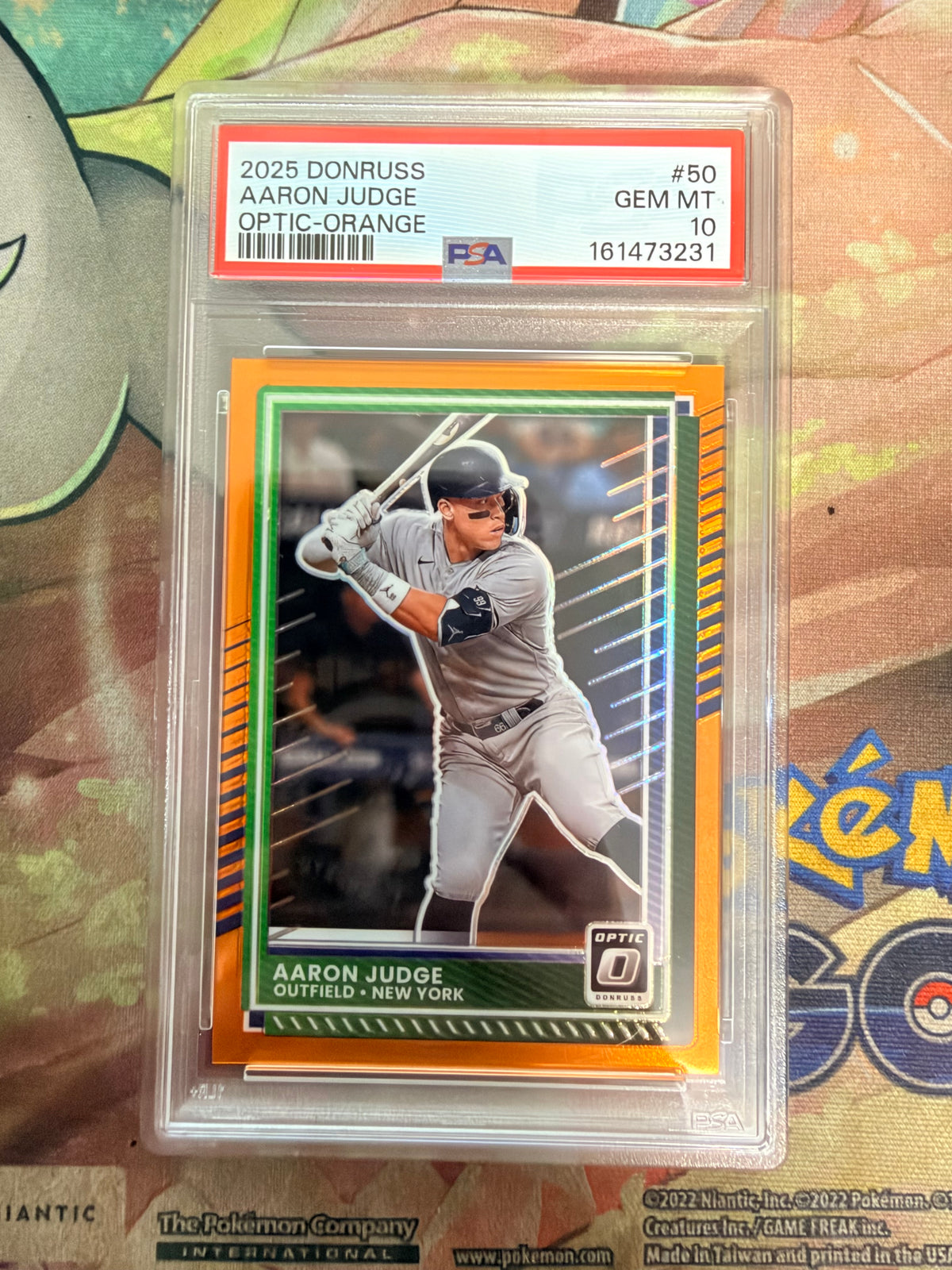 CONSIGN 2025 Donruss Aaron Judge Optic Orange PSA #10