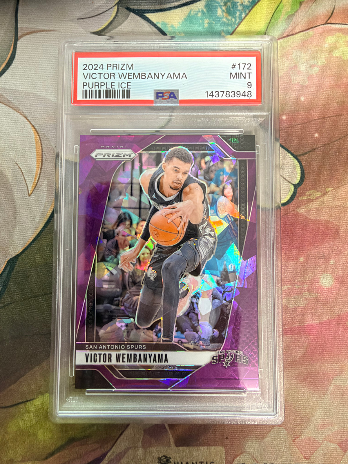 CONSIGN 2024 Panini Prizm Victor Wembanyama Purple Ice PSA #9