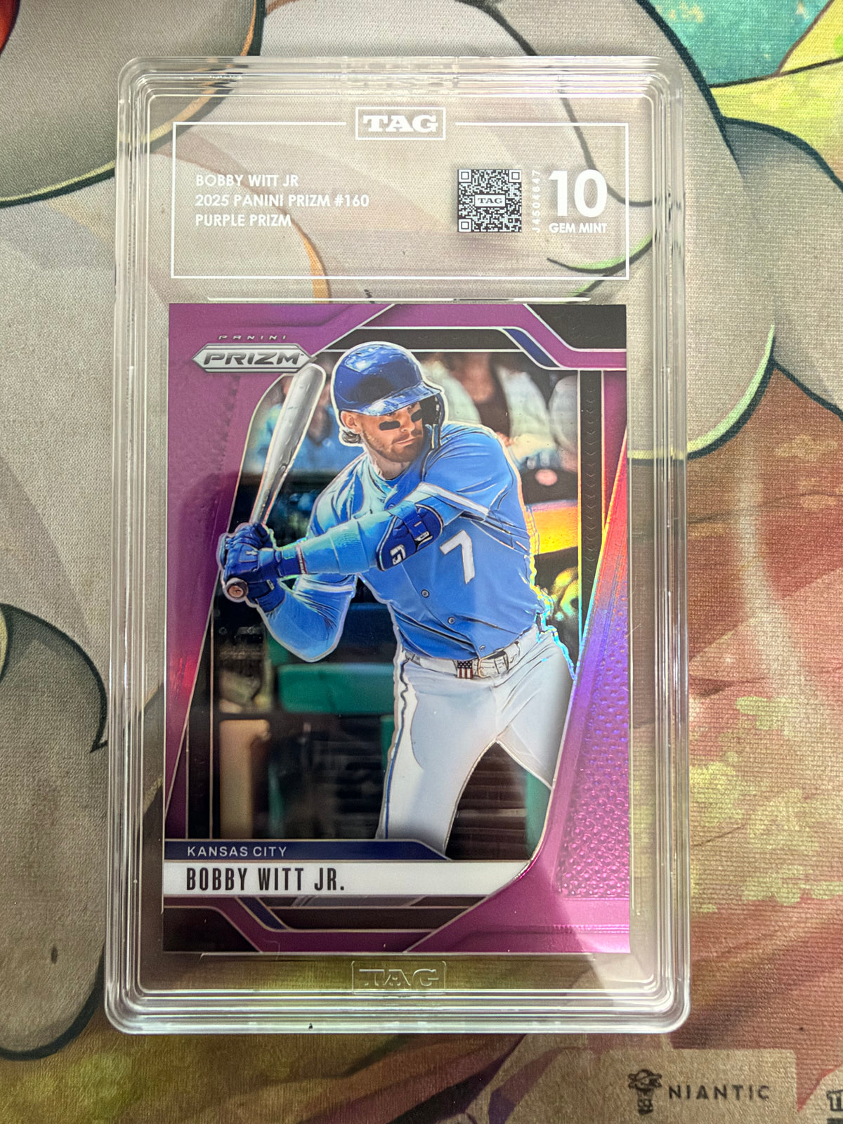 CONSIGN 2025 Panini Prizm Bobby Witt Jr Purple Prizm TAG #10