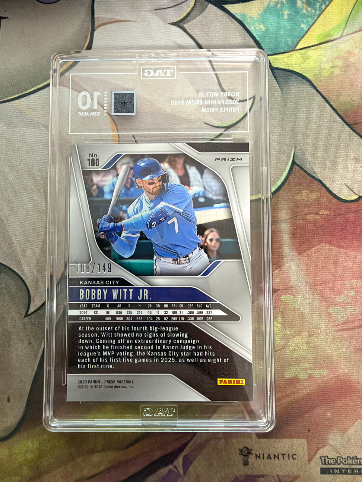 CONSIGN 2025 Panini Prizm Bobby Witt Jr Purple Prizm TAG #10