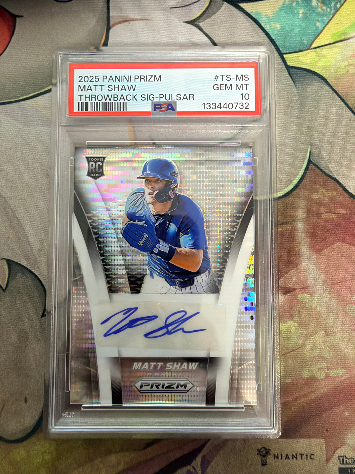 CONSIGN 2025 Panini Prizm Matt Shaw Throwback Sig Pulsar PSA #10