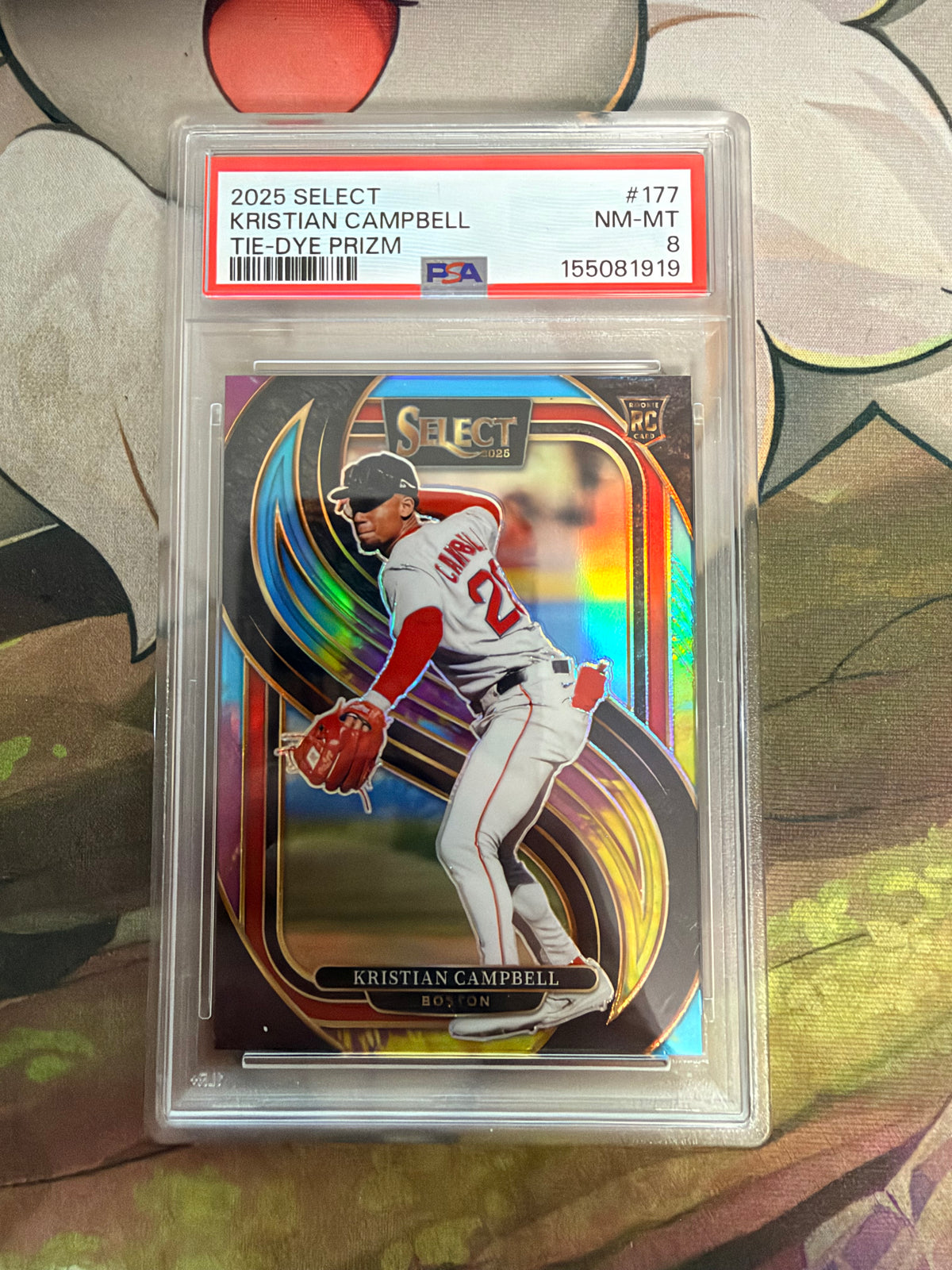 CONSIGN 2025 Select Kristian Campbell Tie-Dye Prizm PSA #8