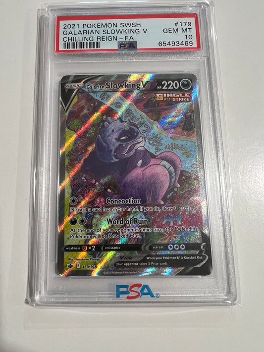 2021 Galarian Slowking Alt Art PSA 10 – Chilling Reign