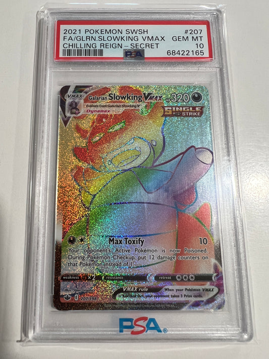 2021 Galarian Slowking Rainbow PSA 10 – Chilling Reign