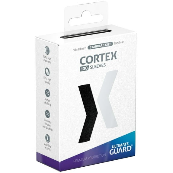 Ultimate Guard Cortex Sleeves Standard Size (100) - Black Card Sleeves